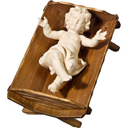 Jesus Child in simple cradle
