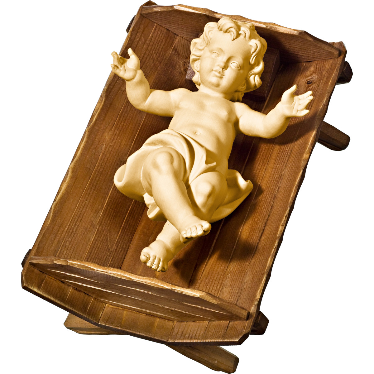 Jesus Child in simple cradle