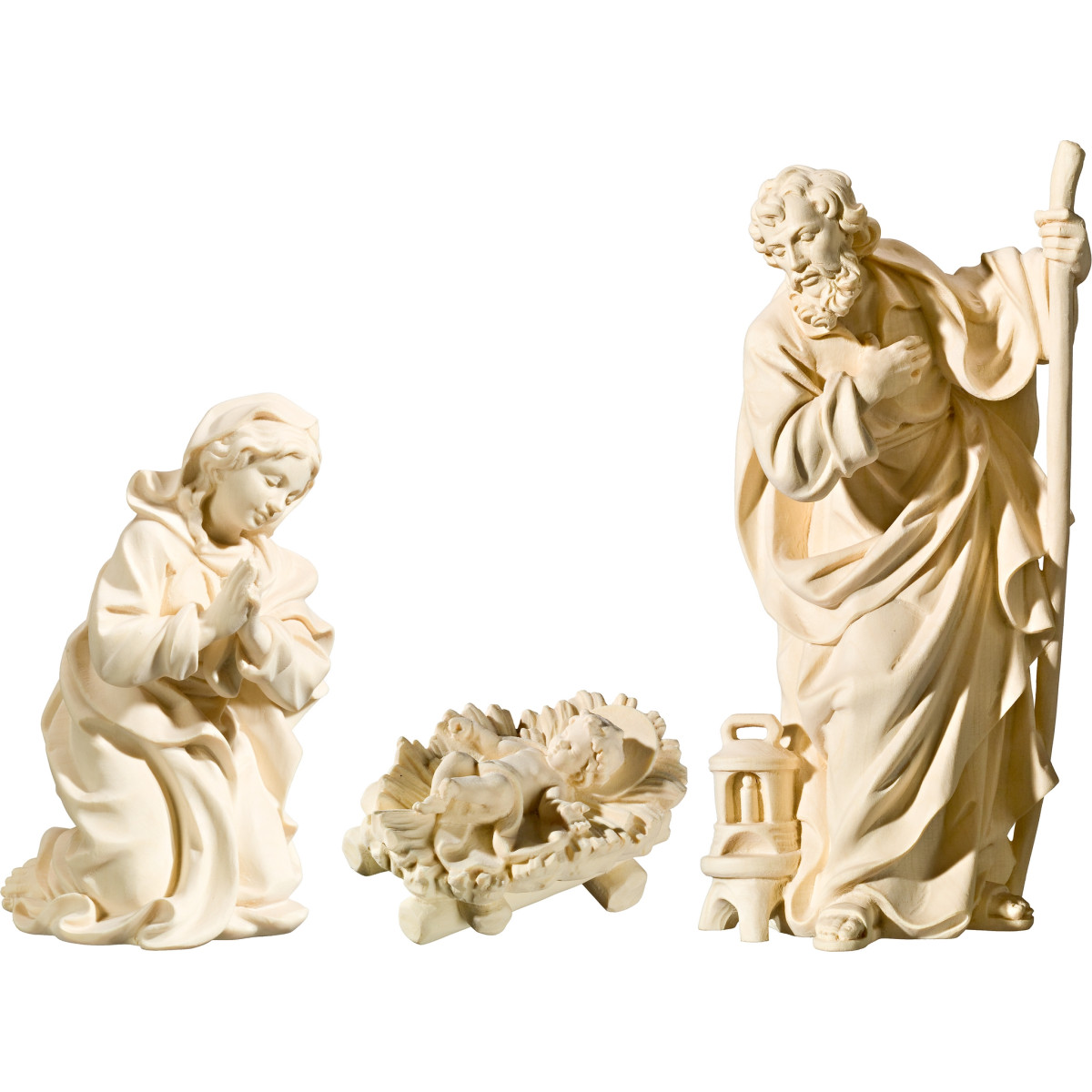 Holy Family with Jesus Child fixed in cradle (without base)