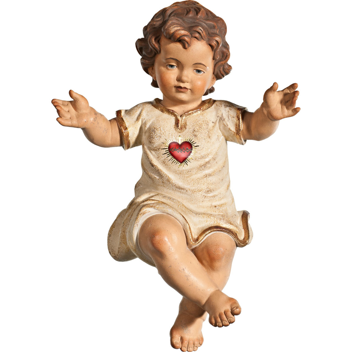Gesù Bambino con Sacro Cuore in legno