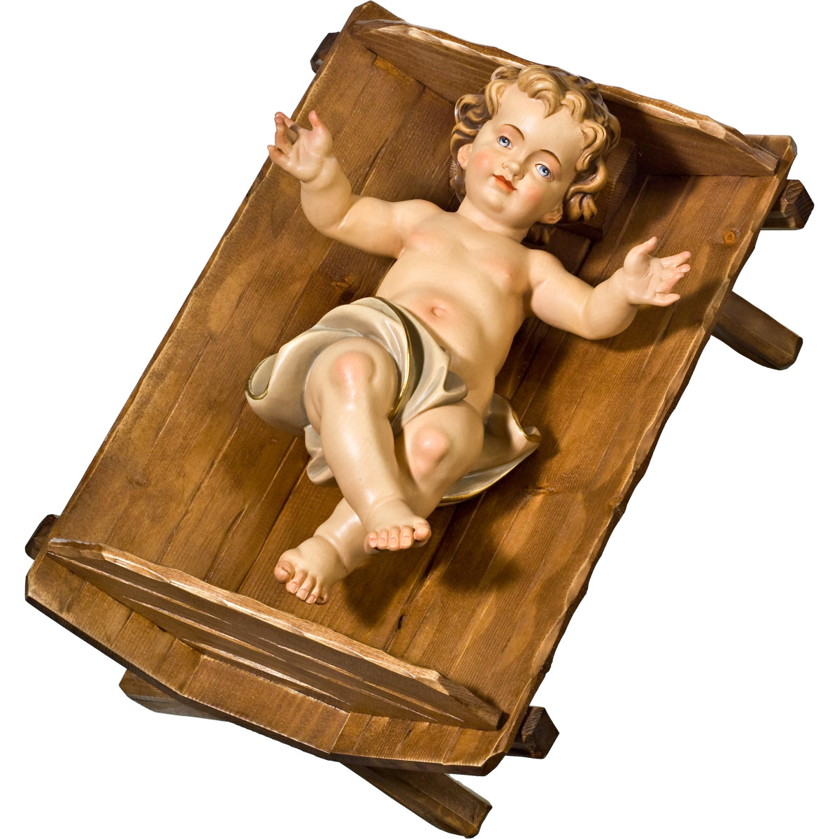 Jesus Child in simple cradle
