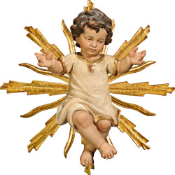 Menino Jesus vestido com auréola