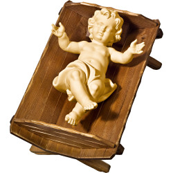 Jesus Child in simple cradle