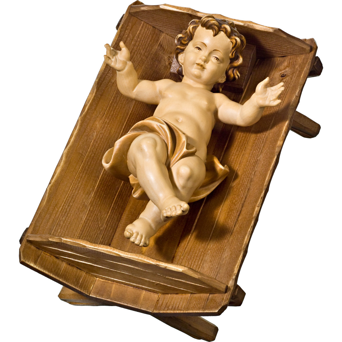 Jesus Child in simple cradle