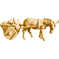 Burro con carro y cerdos