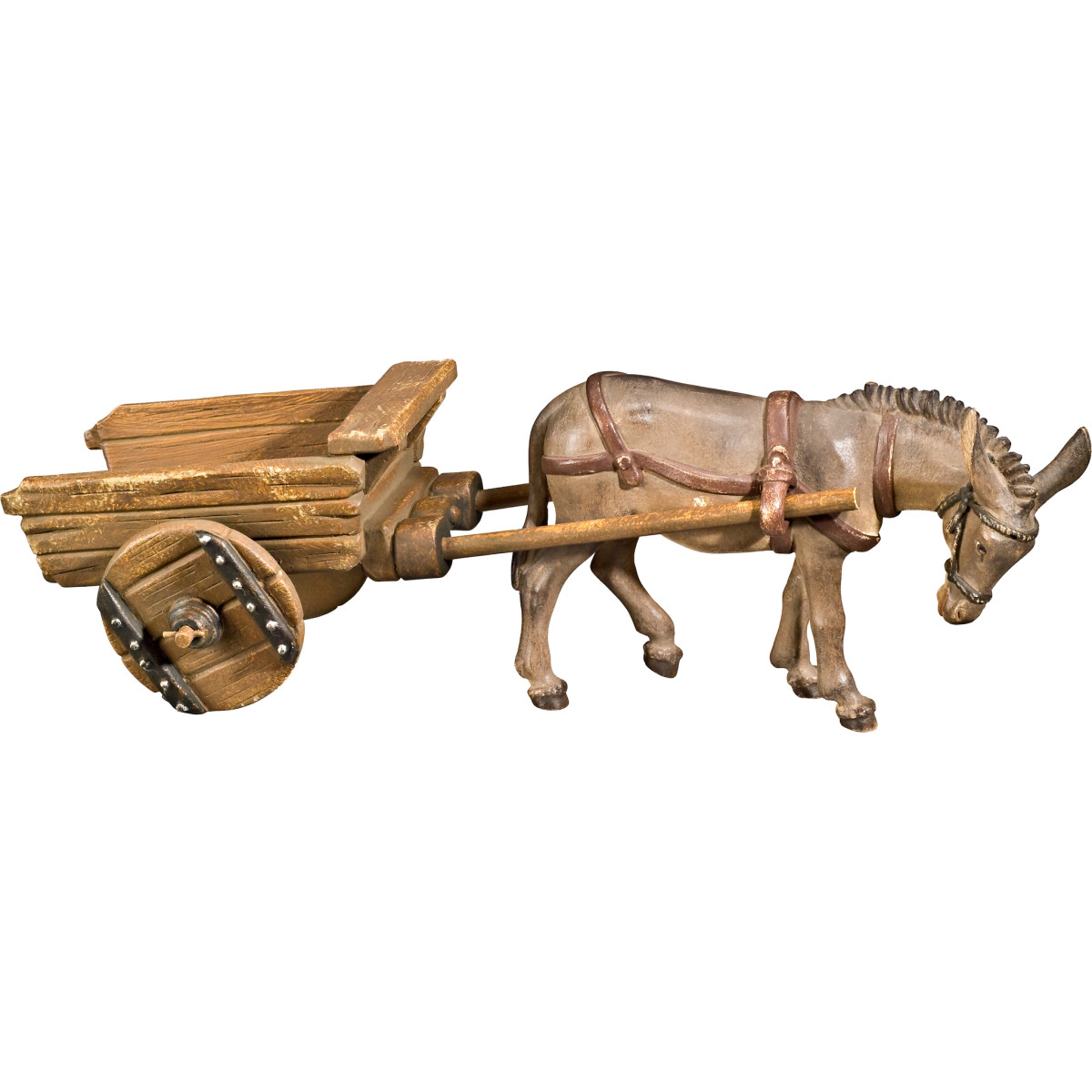 Donkey with empty cart