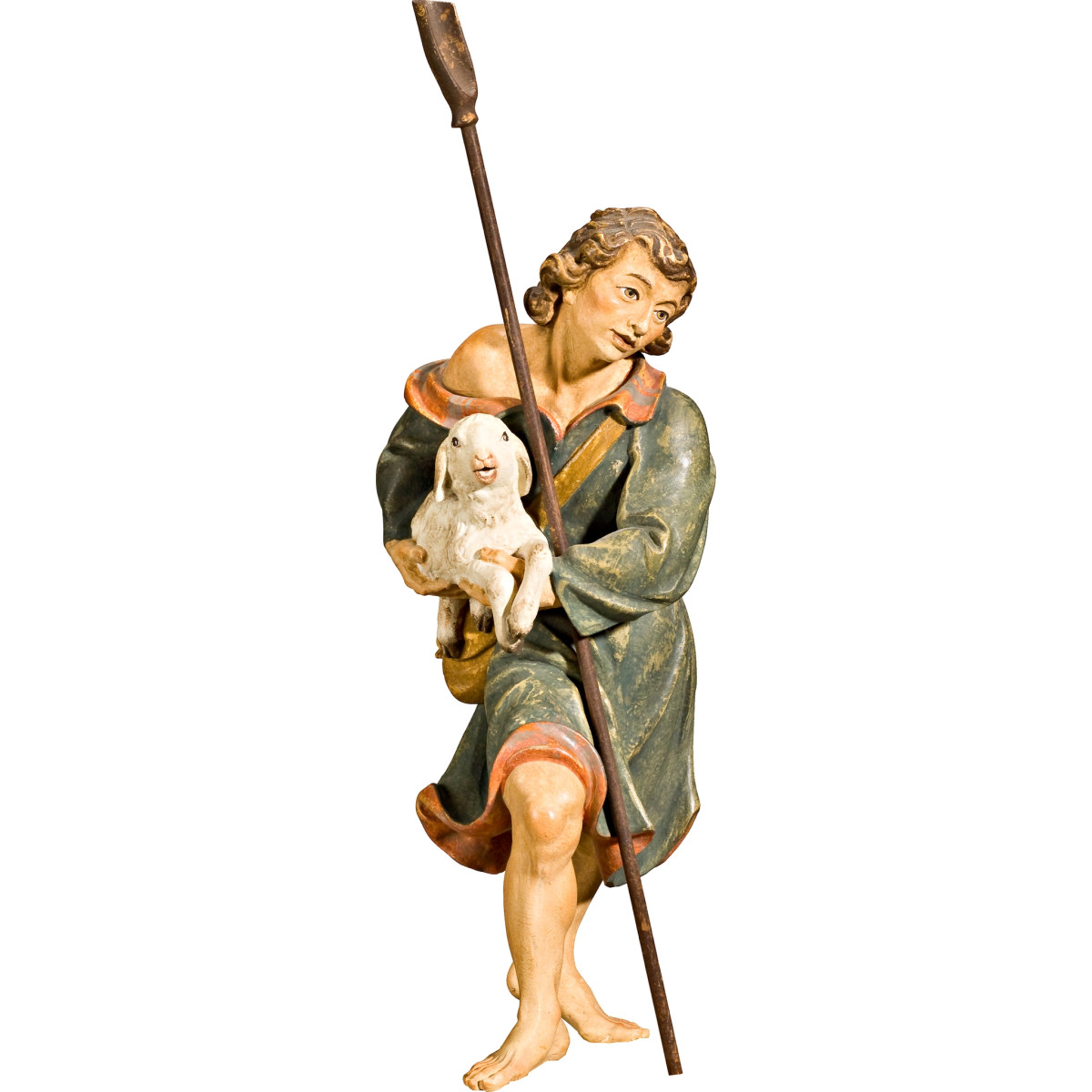 Herdsman with lamb and shovel (without base)
