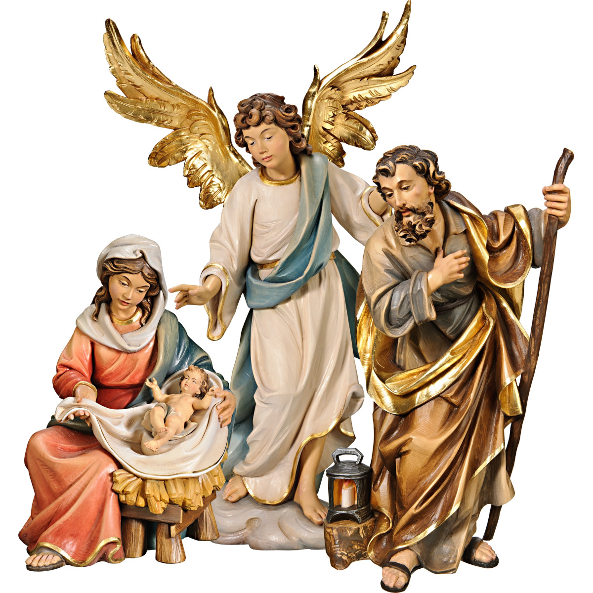 S. Família Maria Sentada com Anjo Anunciador nas Nuvens