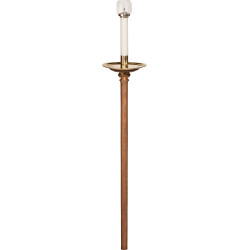 Processional candlestick with candle for liquid wax