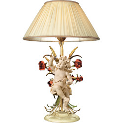 Lampada con rose e Putto Bergland destro