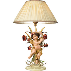 Table lamp with roses and Berglandputto with wedding rings