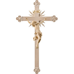 Cristo Barroco em cruz barroca com raios