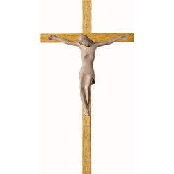 Cristo moderno ROMA su croce in rovere
