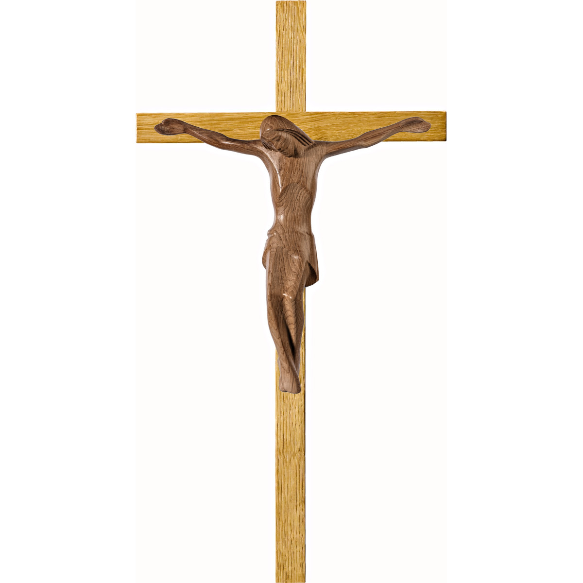 Cristo moderno ROMA su croce in rovere