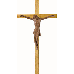 Cristo moderno ROMA su croce in rovere