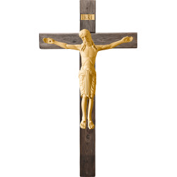 Corpus Romanic on cross Old wood