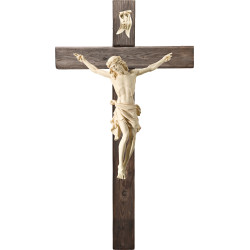 Cristo Pisa su croce Legno vecchio