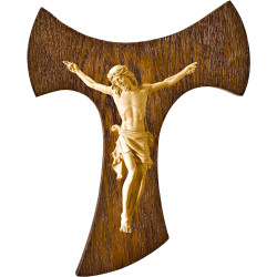 Cristo Pisa em cruz de Tau