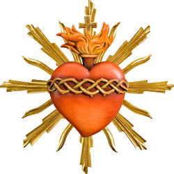 Sacrado Coração de Jesus com auréola