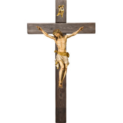 Cristo Pisa su croce Legno vecchio