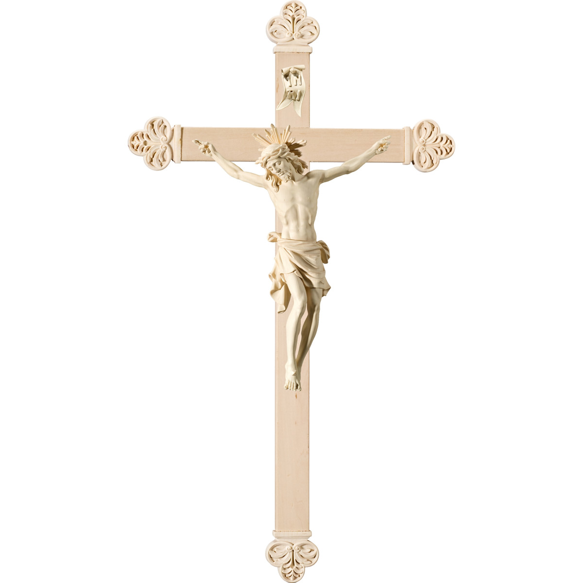 Cristo Pisa en cruz barroca