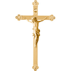 Cristo Pisa en cruz barroca