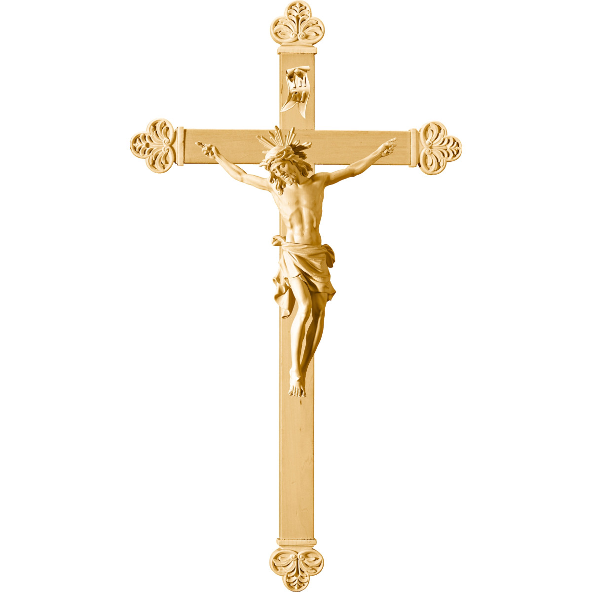 Cristo Pisa en cruz barroca