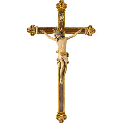 Cristo Pisa en cruz barroca