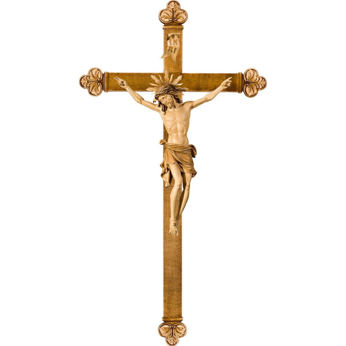 Cristo Pisa en cruz barroca