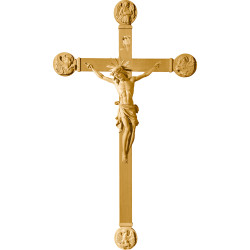 Corpus Pisa on cross with Evangelists