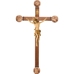 Cristo Pisa en cruz con Evangelistas
