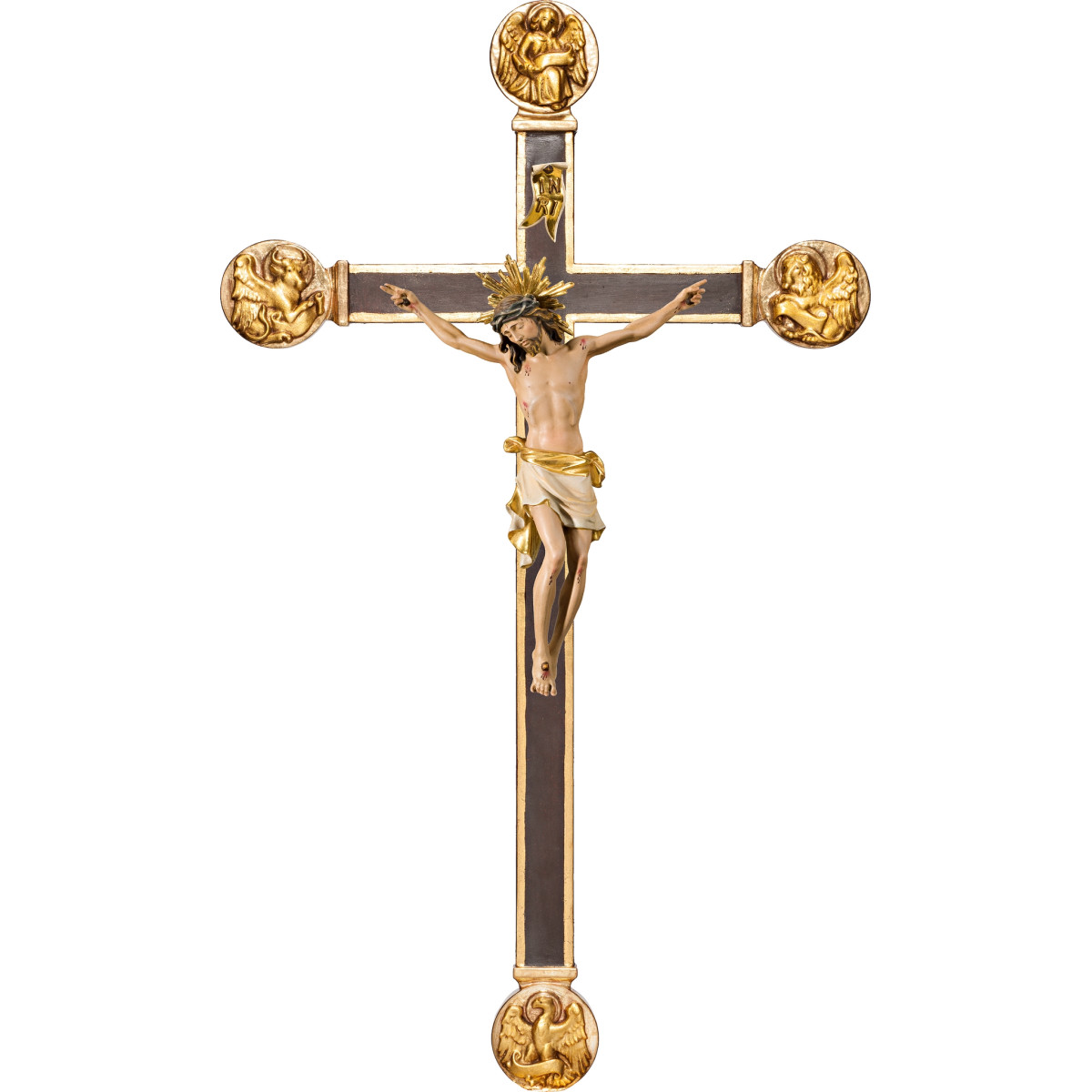 Corpus Pisa on cross with Evangelists