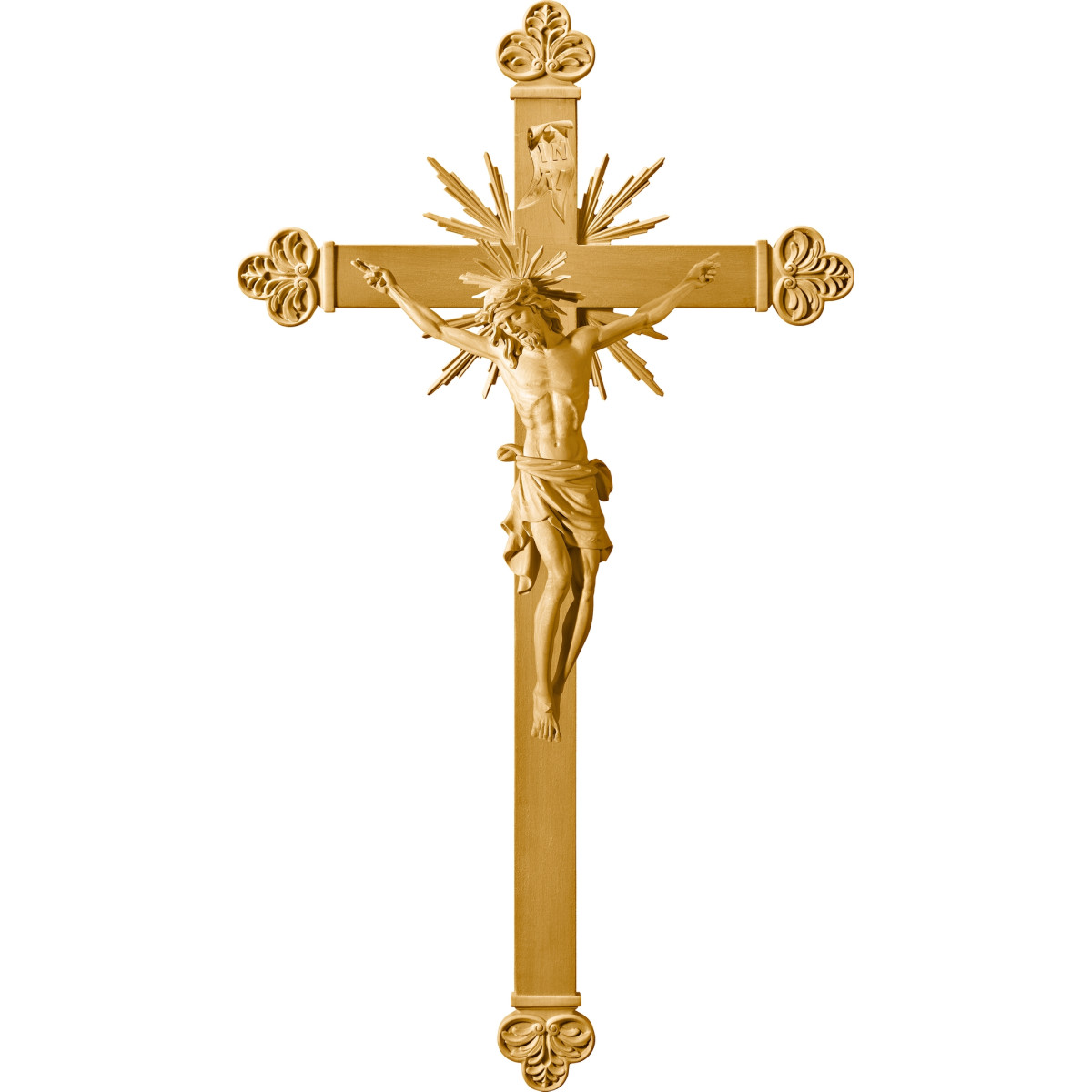 Corpus Pisa on baroque cross with rays