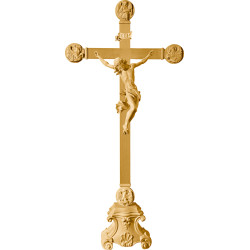 Corpus Barock auf Standkreuz mit Evangelisten