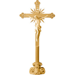 Corpus Pisa auf Standkreuz barock mit Strahlen