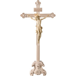 Corpus Pisa auf Standkreuz mit Titulus Crucis in hebräisch - latein - griechisch