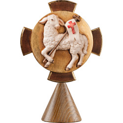 Agnus Dei sobre peanha em forma de cone