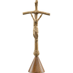 St. John Paul II crucifix on pedestal