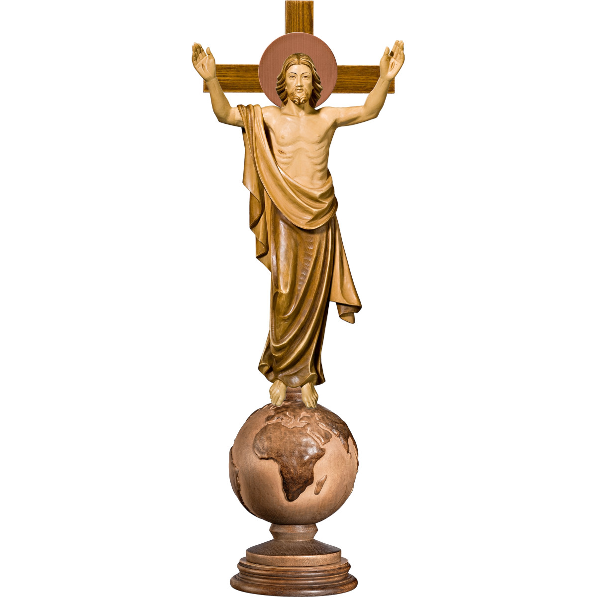 Ressurreição de Cristo em globo com cruz