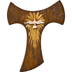 Espirito Santo com auréola e cauda em cruz de Tau