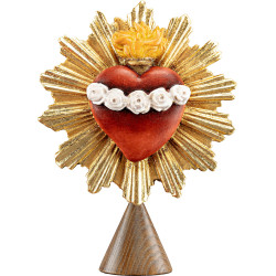 Herz Maria mit Gloriose auf Sockel kegelförmig
