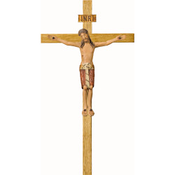 Cristo Românico em cruz de carvalho