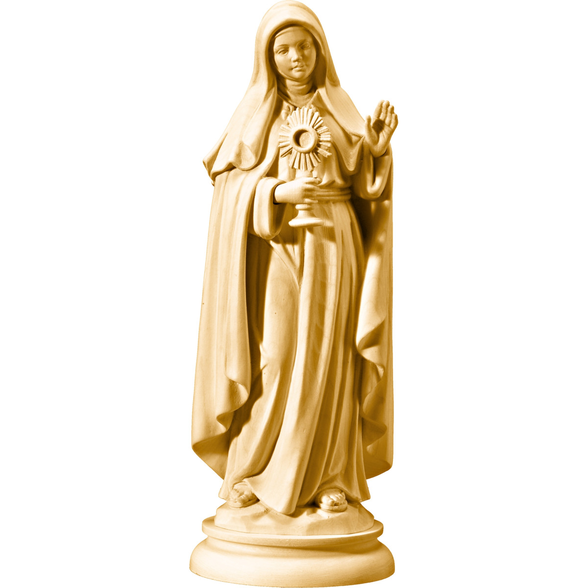 Heilige Klara von Assisi – Handgeschnitzte Holzfigur