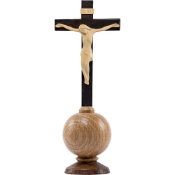 Christ modern ROMA on cross on globe simple