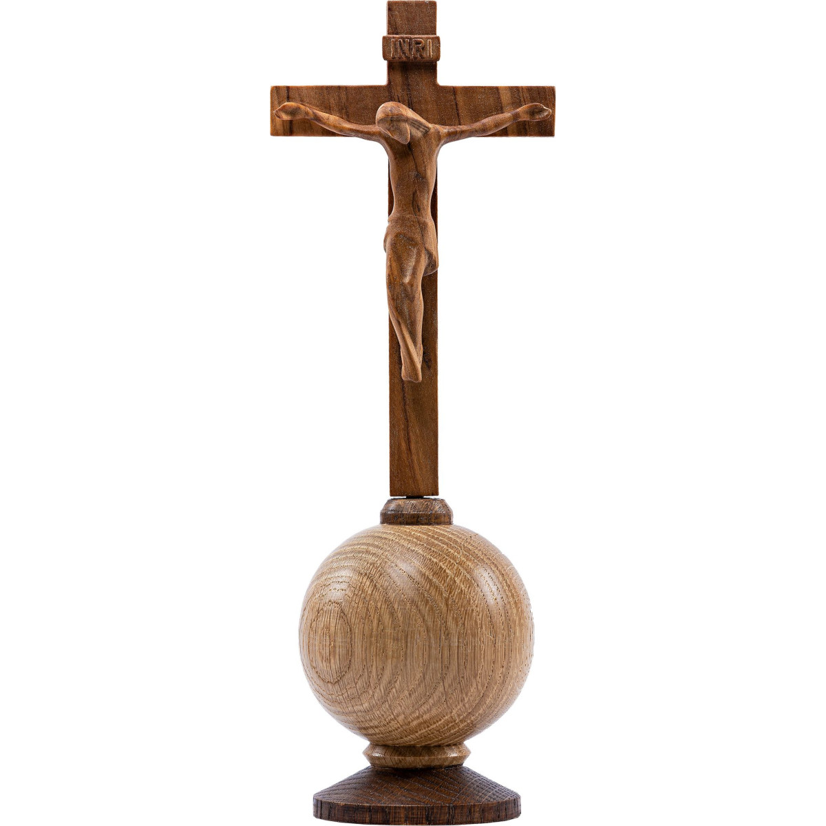 Cristo moderno ROMA su croce su globo terrestre semplice