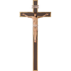 Cristo moderno LUCA su croce semplice larga