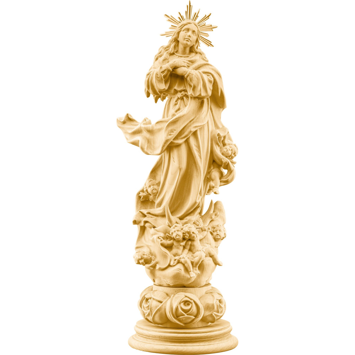 Madonna Assunta con aureola e rose | Bergland