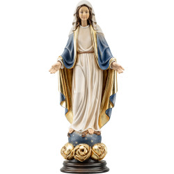Madonna Immacolata su base con rose