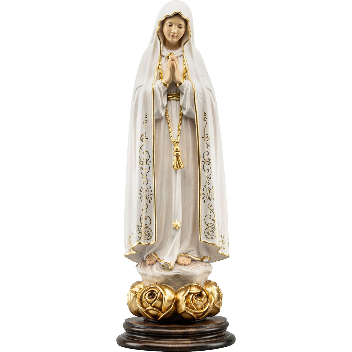 Madonna von Fatima auf Rosensockel