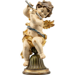 Putto Bergland con flauto su piedistallo